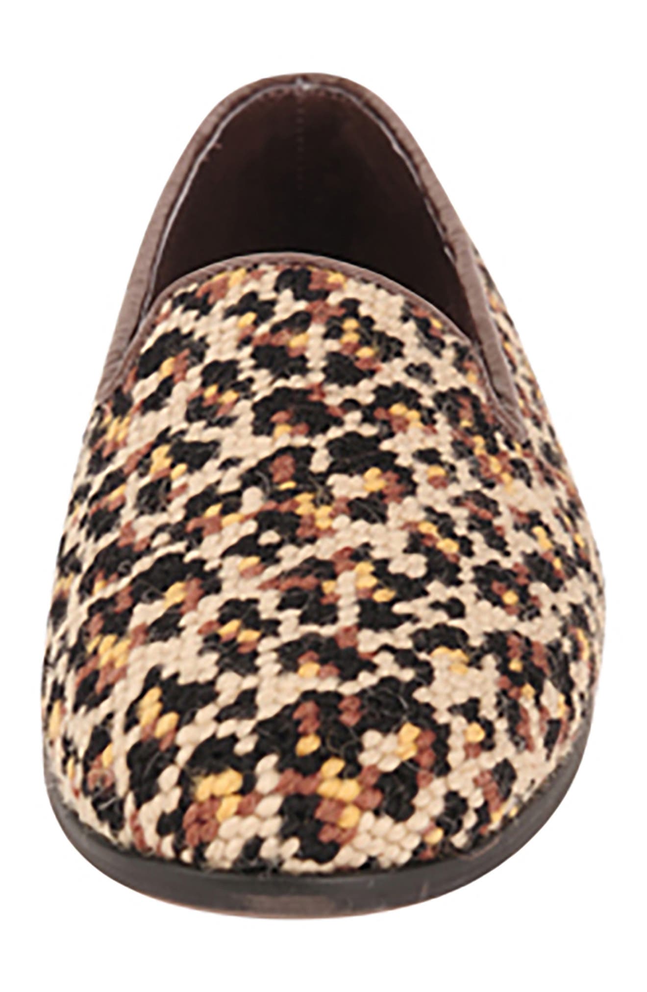 ByPaige BY PAIGE Needlepoint Mini Leopard Flat, Alternate, color, Leopard