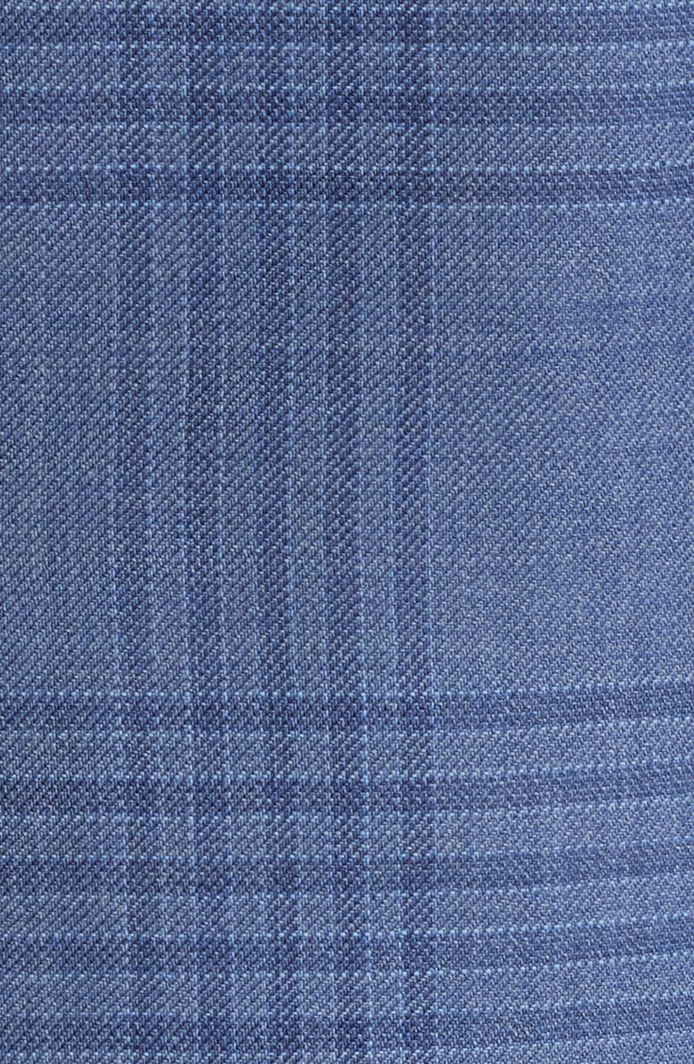 BOSS Hutson Plaid Virgin Wool Sport Coat, Alternate, color, Navy
