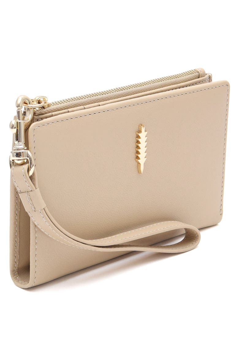 Ruby Bifold Leather Wristlet Wallet, Alternate, color, CASHEW