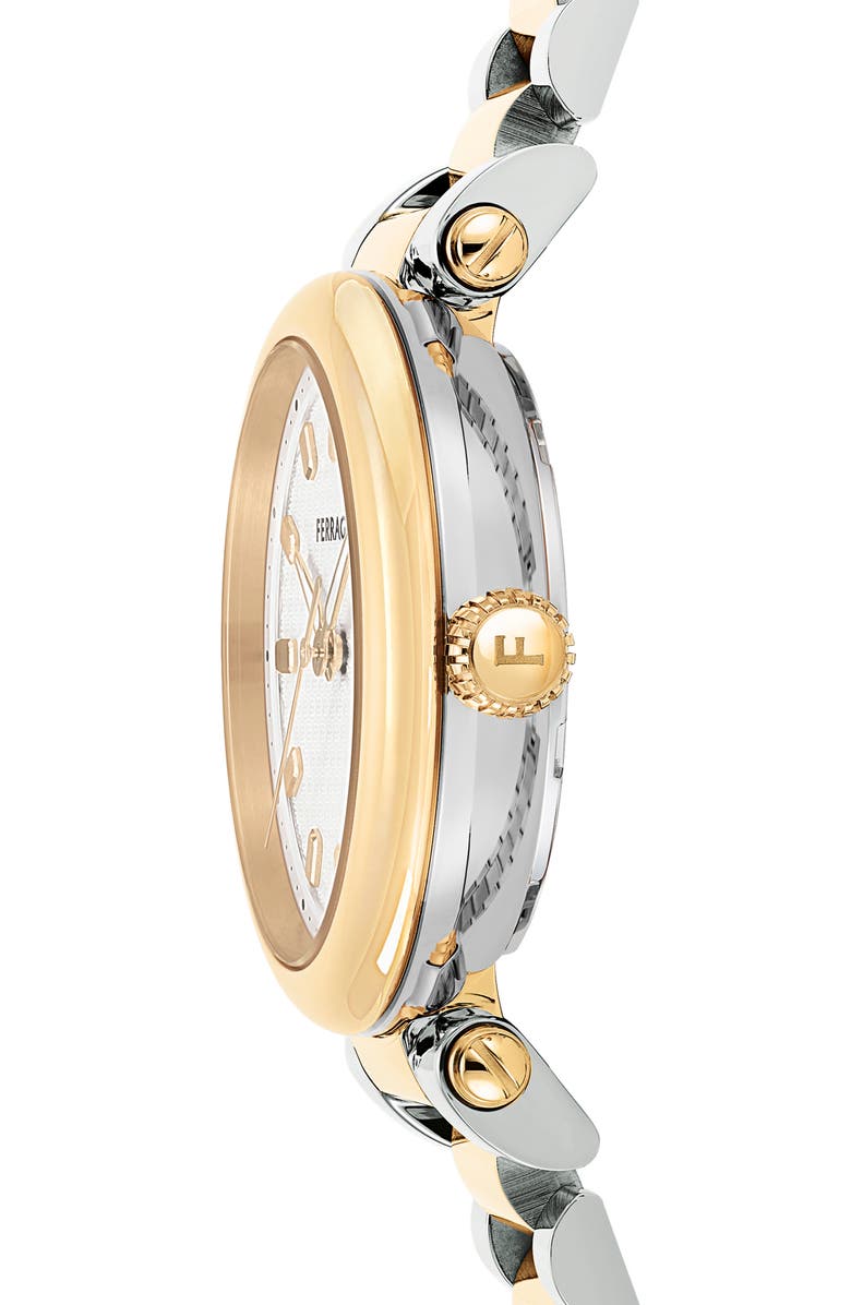 FERRAGAMO Softy Bracelet Watch, 30mm, Alternate, color, Two Tone