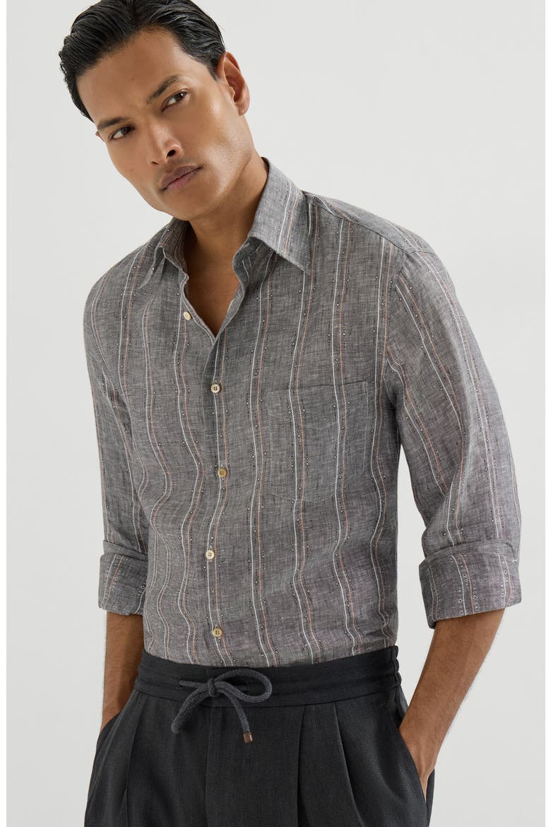 Shirt with chest pocket, Alternate, color, Grey