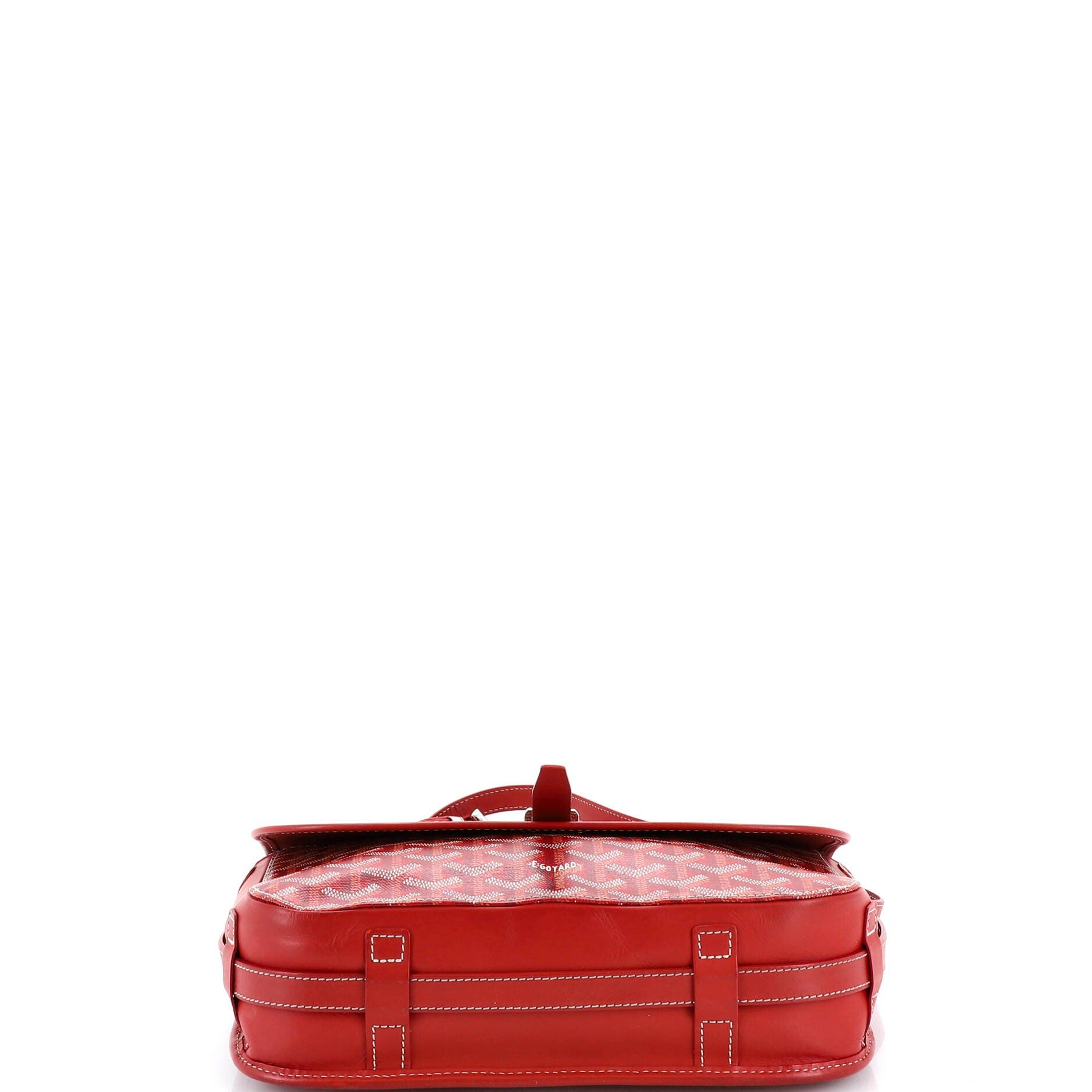 Pre-Owned Goyard Belvedere II Messenger Bag Coated Canvas MM, Alternate, color, Red