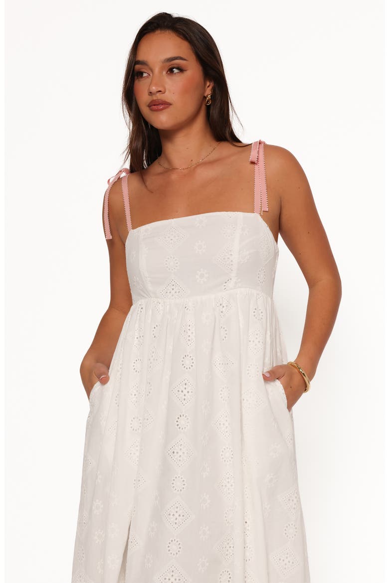 Odessa Cotton Eyelet Maxi Dress, Alternate, color, WHITE