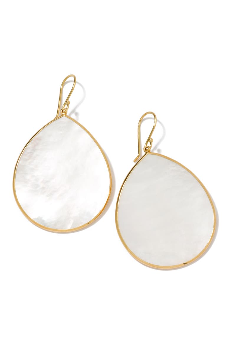 Rock Candy - Jumbo Teardrop 18K Gold Earrings, Alternate, color, YELLOW GOLD/ MOTHER OF PEARL