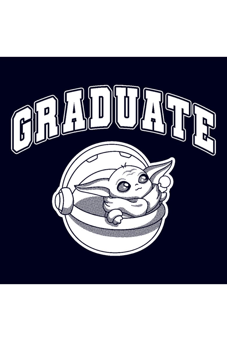 Men's Star Wars The Mandalorian Hover Pam Graduate  Graphic T-Shirt, Alternate, color, Navy Blue
