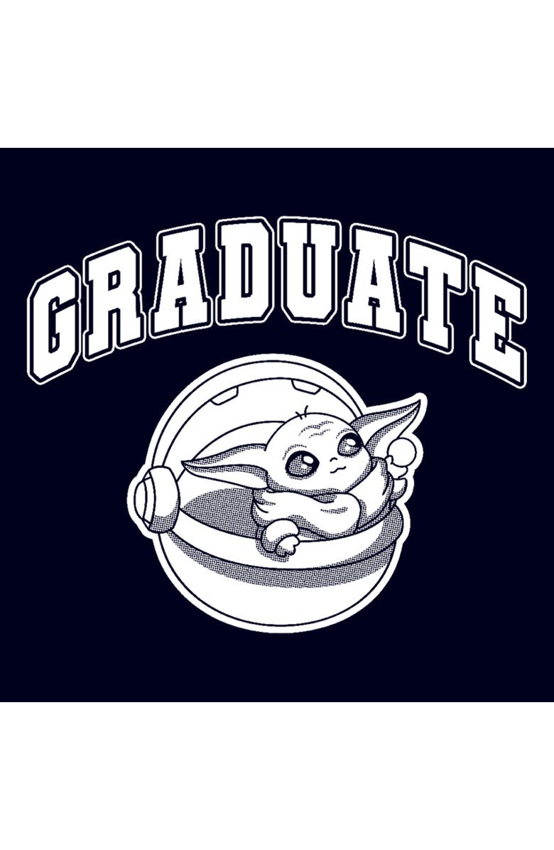 Star Wars: The Mandalorian Men's Star Wars The Mandalorian Hover Pam Graduate  Graphic T-Shirt, Alternate, color, Navy Blue