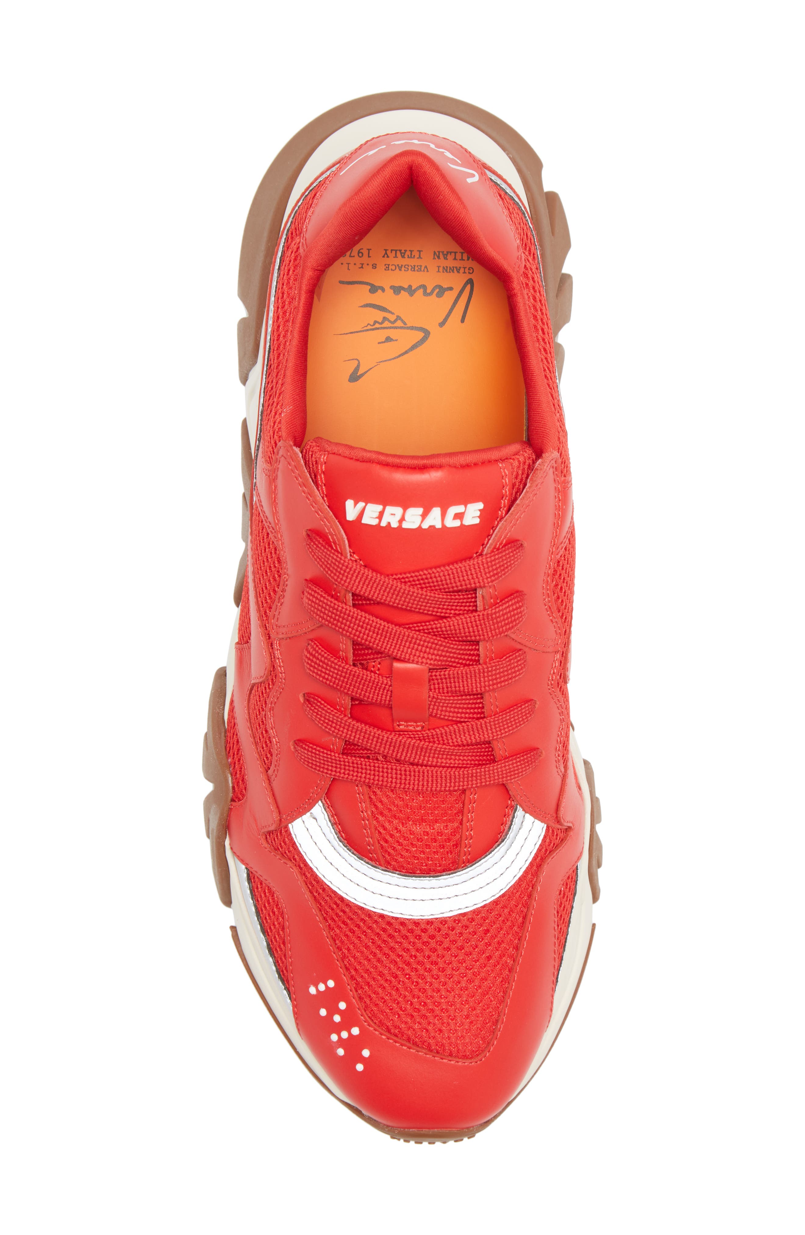 Versace Chunky Sole Sneaker, Alternate, color, 