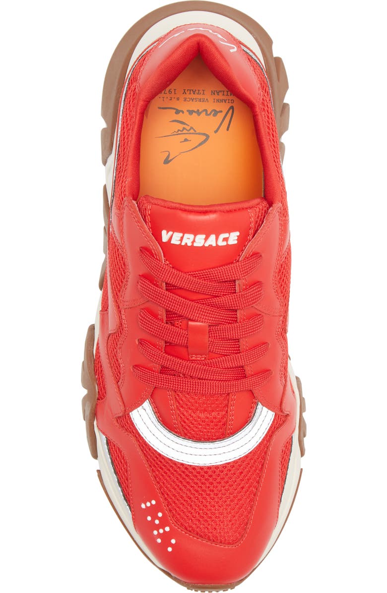Versace Chunky Sole Sneaker, Alternate, color,