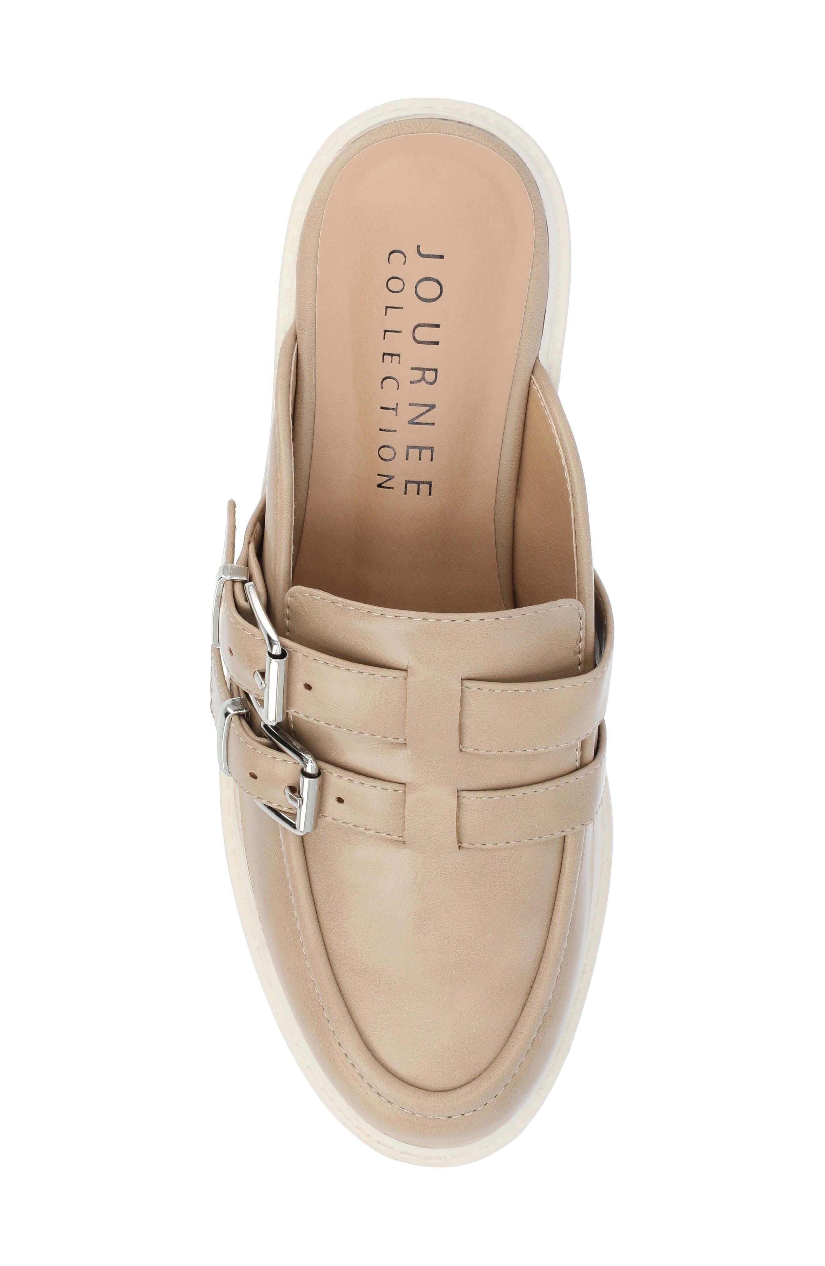 Journee Collection Brydie Platform Mule, Alternate, color, Tan