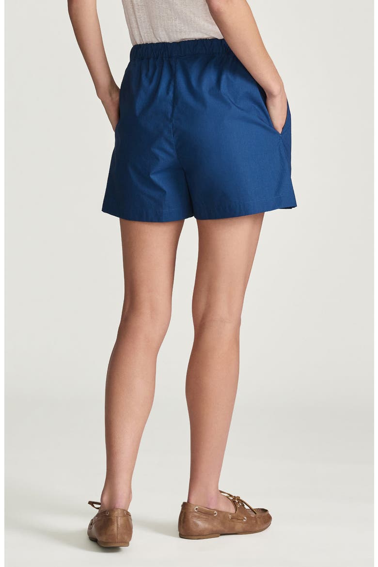 Cotton Elastic Waist Shorts, Alternate, color, NAVY PEONY