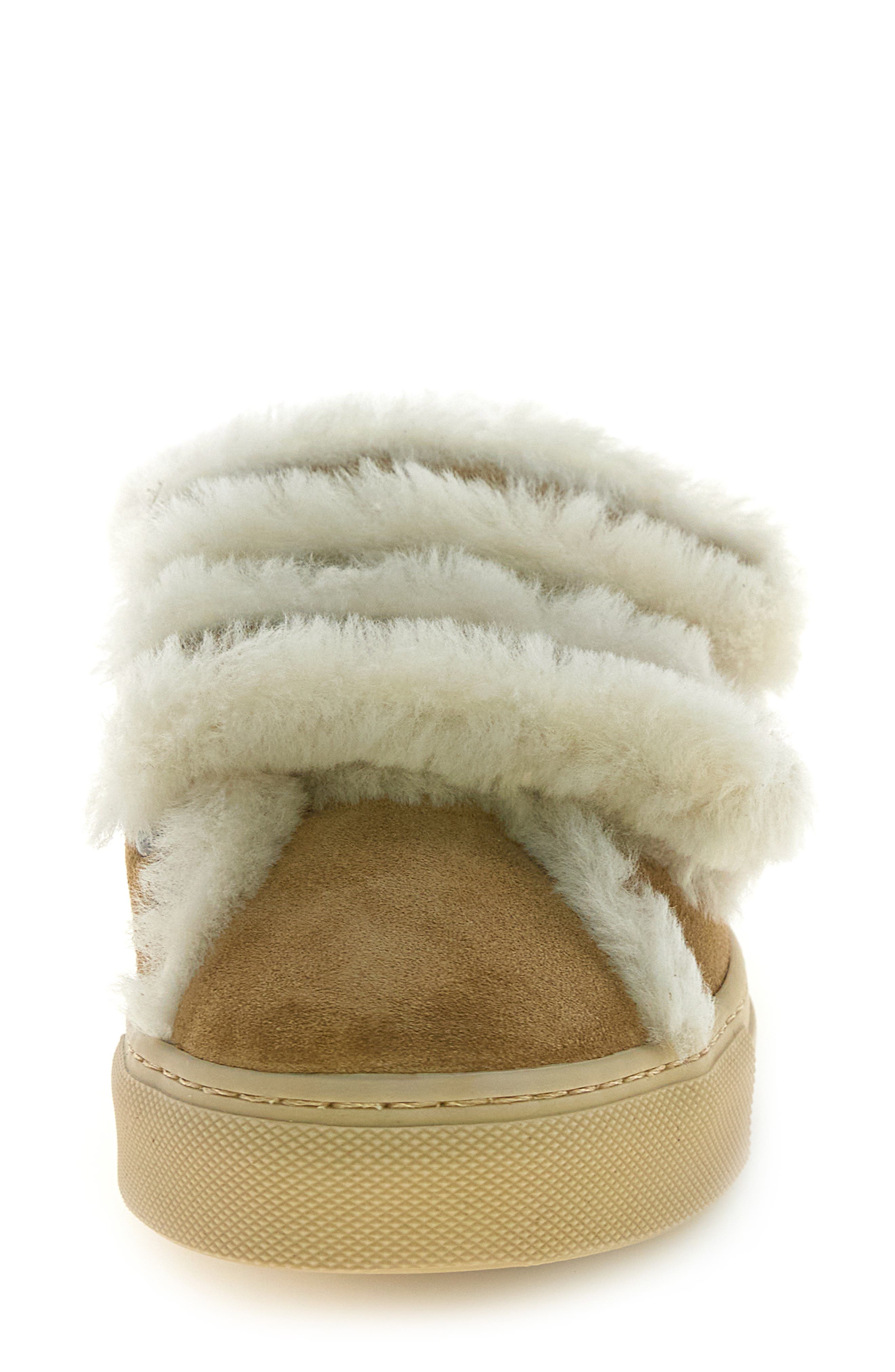Voile Blanche Gretha Genuine Shearling Sneaker, Alternate, color, Light Brown