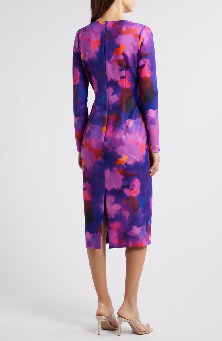 Black Halo Naylah Long Sleeve Sheath Dress, Alternate, color, Euphoric Harmony