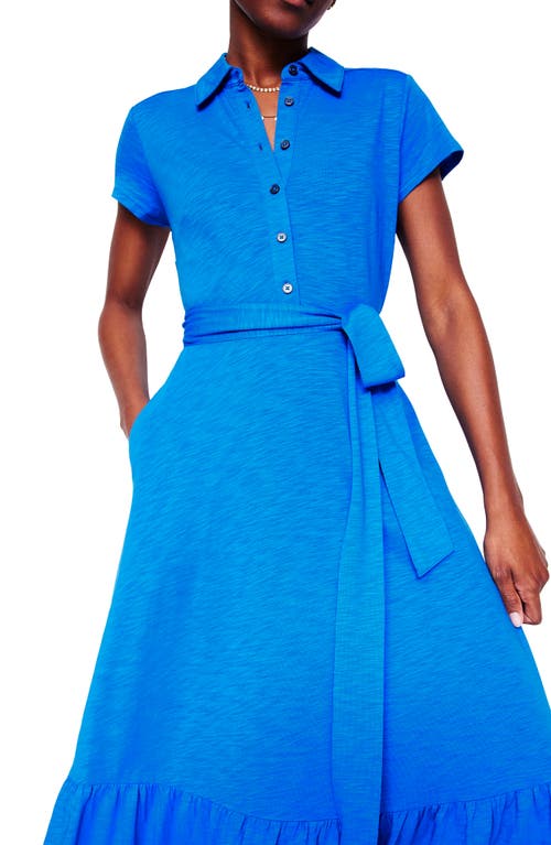 Shop Boden Cressida Slub Jersey Dress In Blue