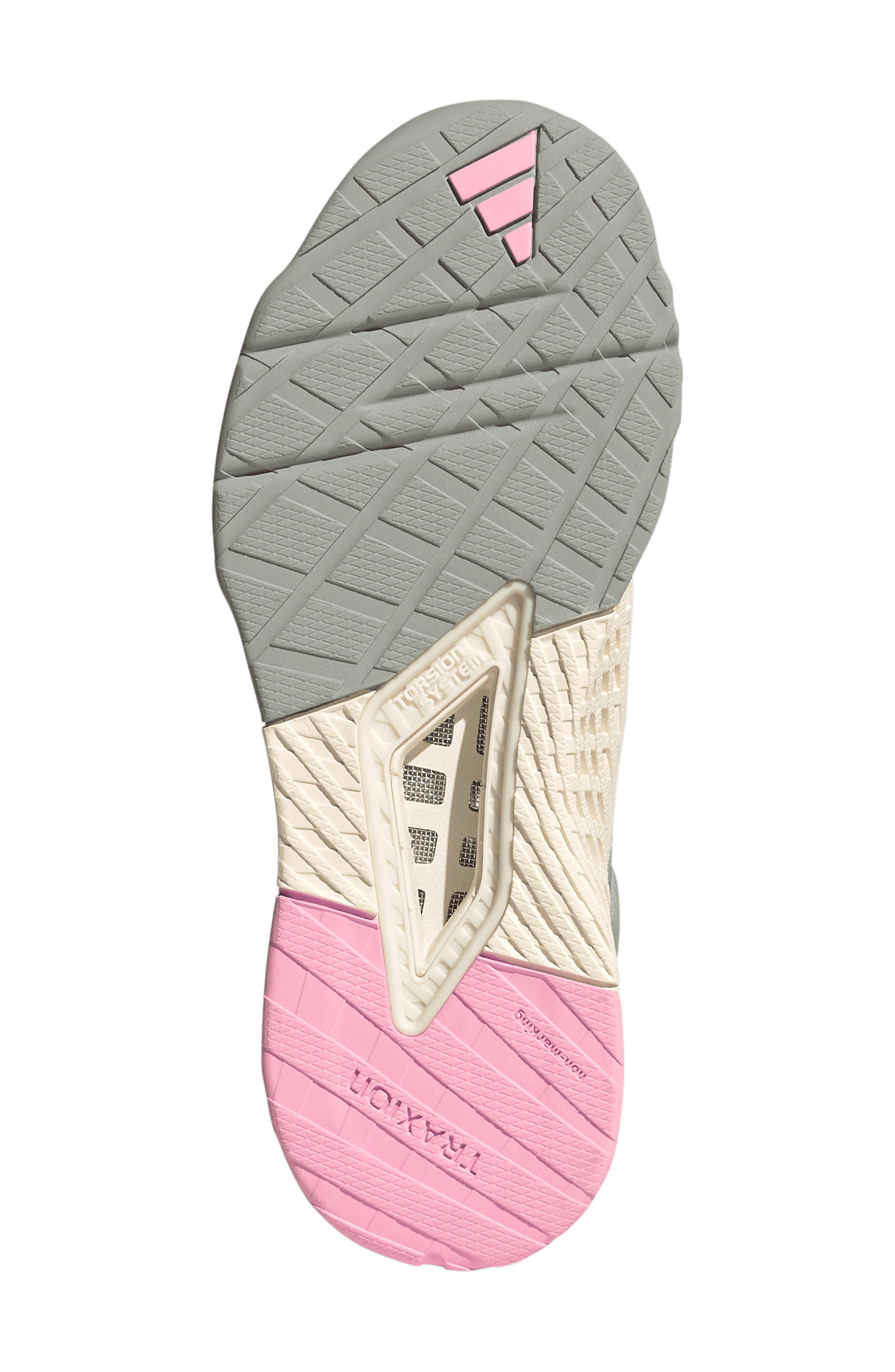 adidas Dropset 3 Training Shoe, Alternate, color, White/ Matte Silver/ True Pink