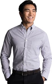 Charles Tyrwhitt Slim Fit Button-Down Collar Non-Iron Stretch Stripe Oxford Shirt