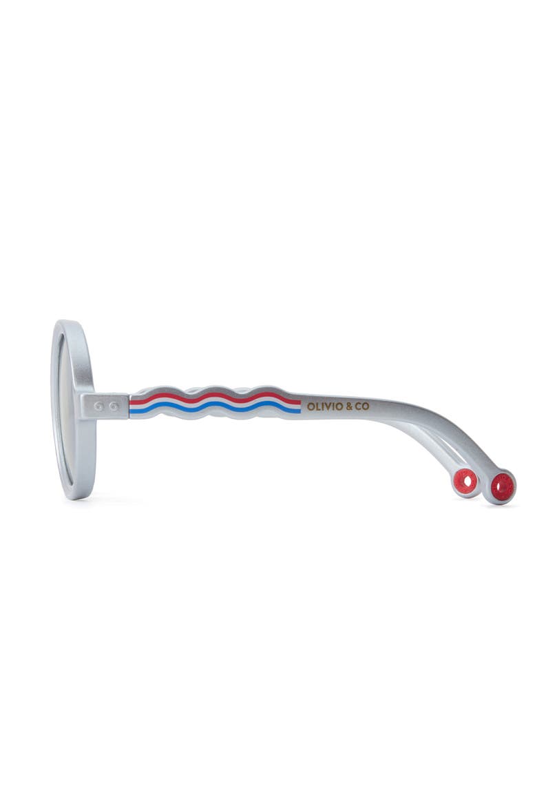 Infant Round Sunglasses, Alternate, color, Medallion Platinum