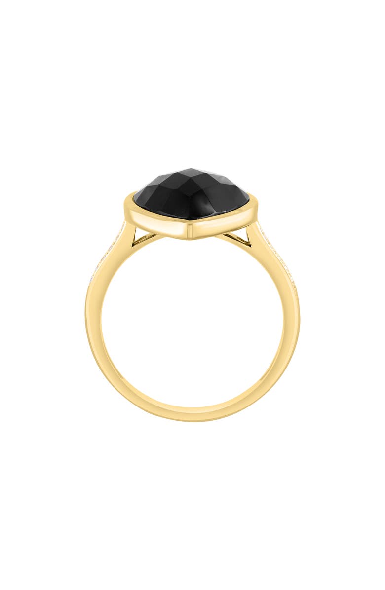 EFFY 14K Yellow Gold Diamond & Onyx Statement Ring, Alternate, color,