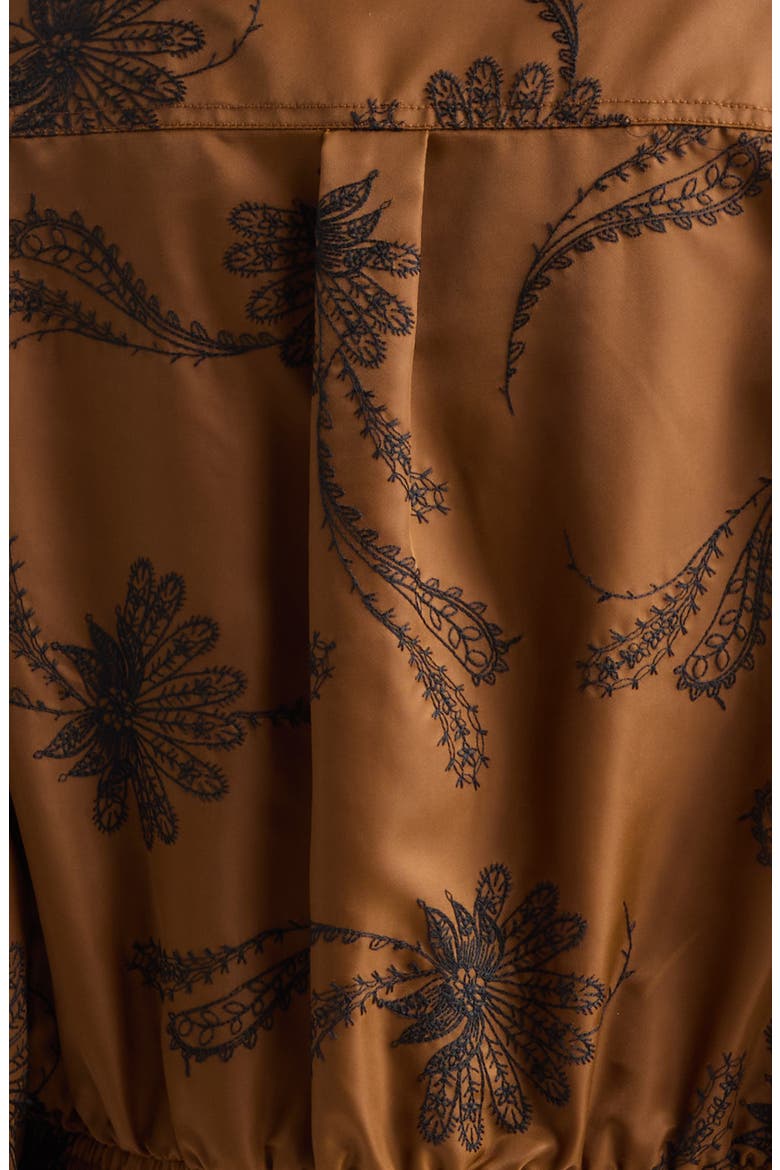 Iggy Embroidered Crop Jacket, Alternate, color, TOFFEE/ BLACK