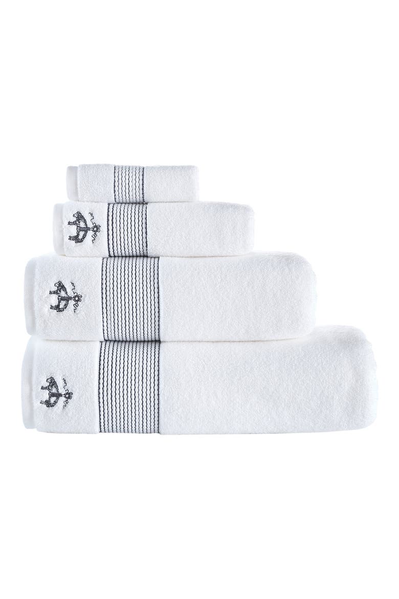6-Piece Robe Stripe Cotton Towel Set, Alternate, color, ANTHRACITE