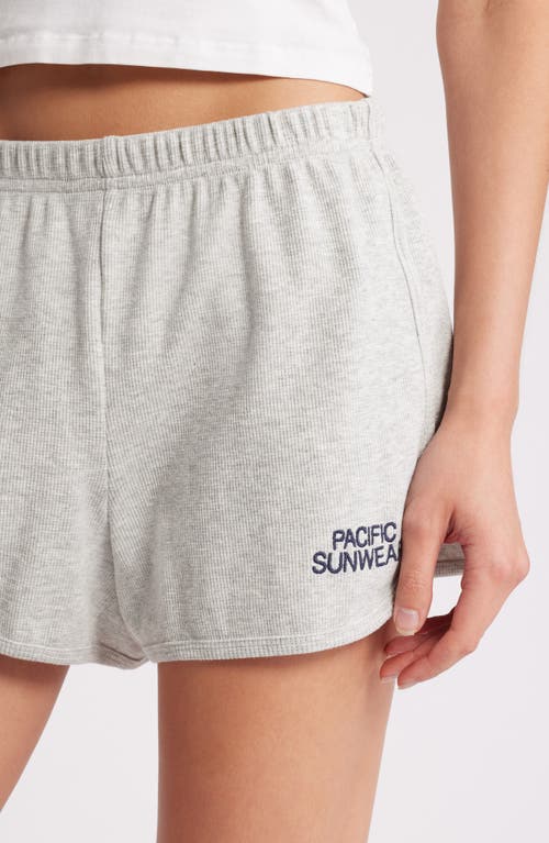 Pacsun Relaxed Fit Waffle Knit Shorts In Gray