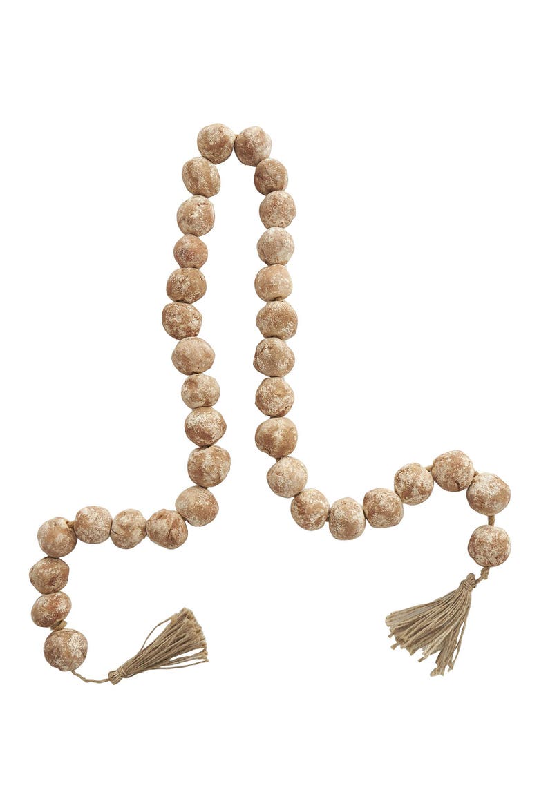 Ceramic & Tassel Garland, Alternate, color, BROWN