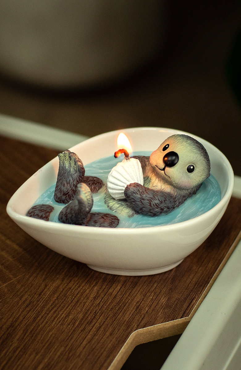 Southlake gifts Sea Otter Candle, Alternate, color, White