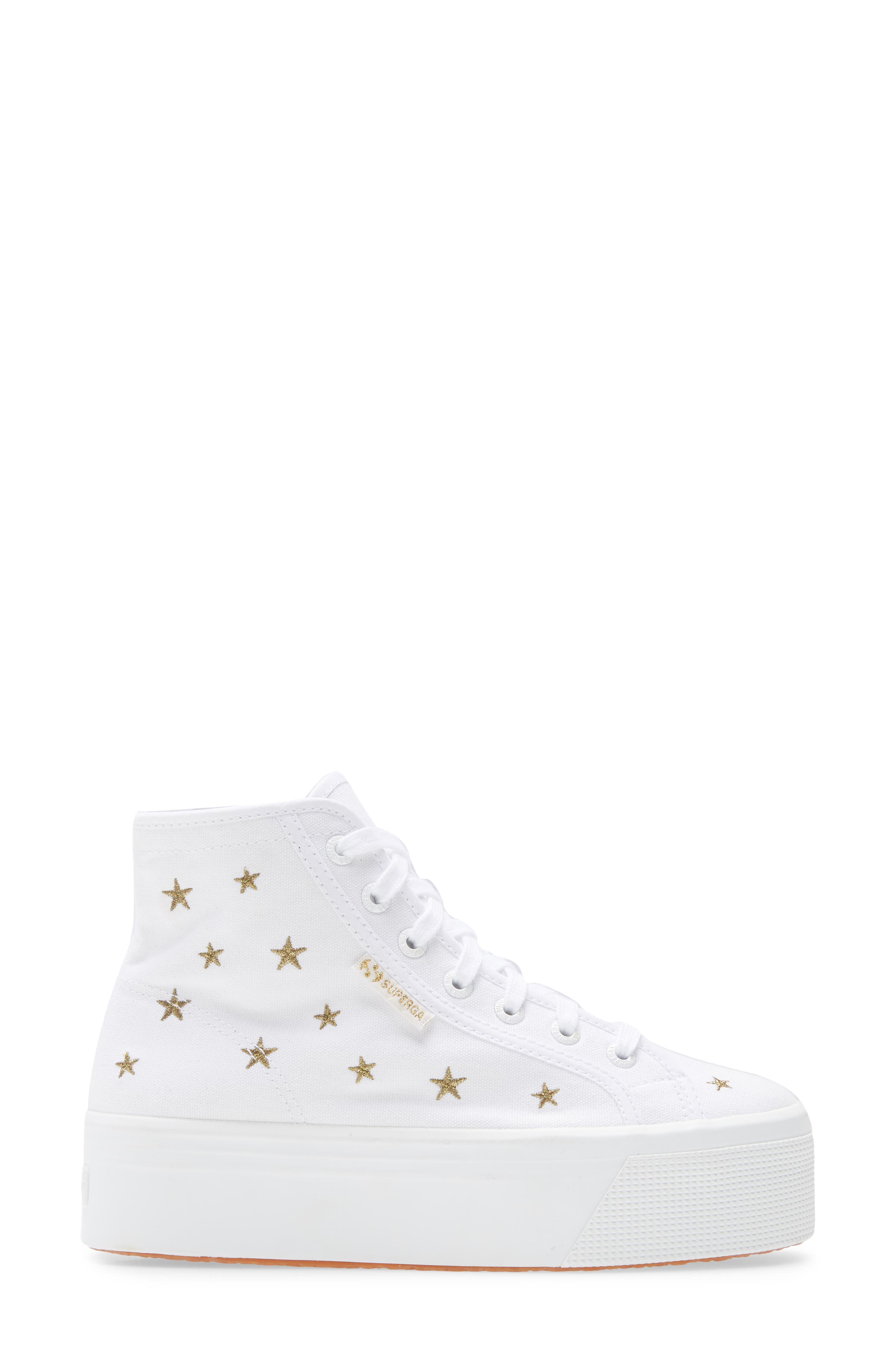 Superga 2705 Embroidered Platform High Top Sneaker, Alternate, color, 