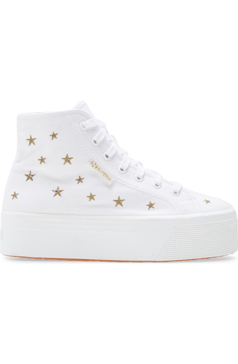 Superga 2705 Embroidered Platform High Top Sneaker, Alternate, color,