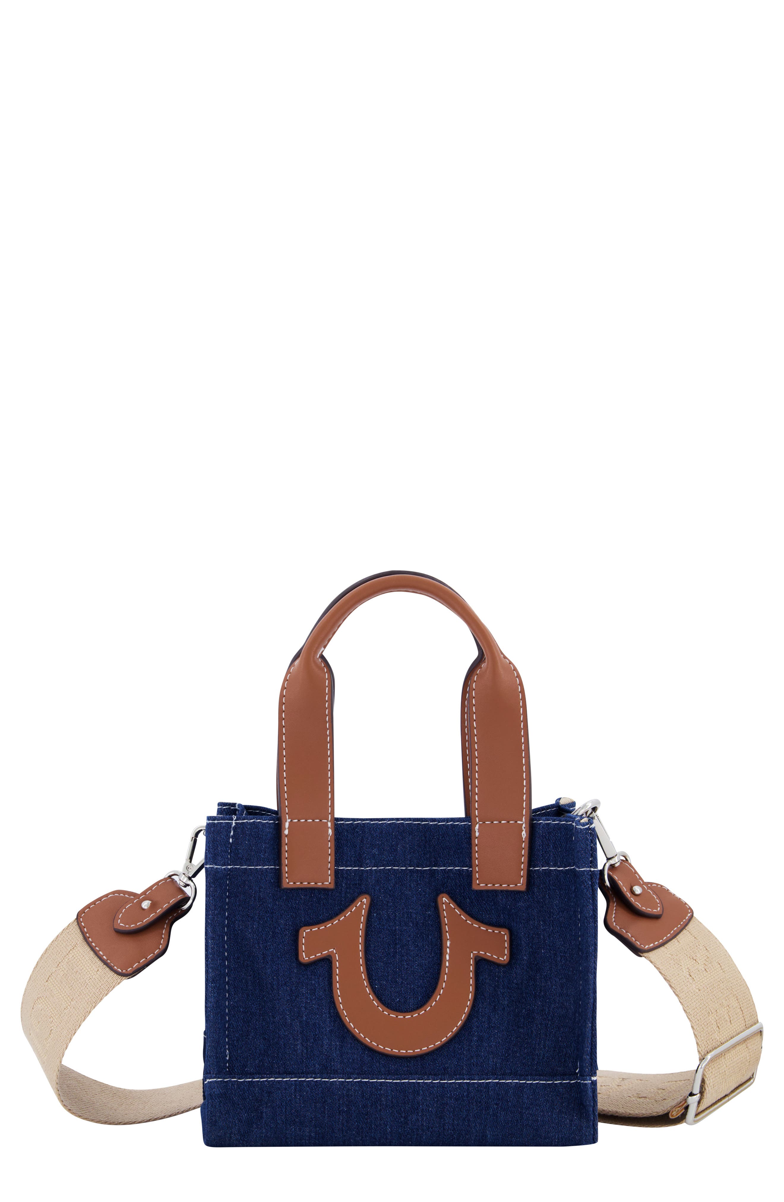True Religion TR Mini Denim Tote Bag