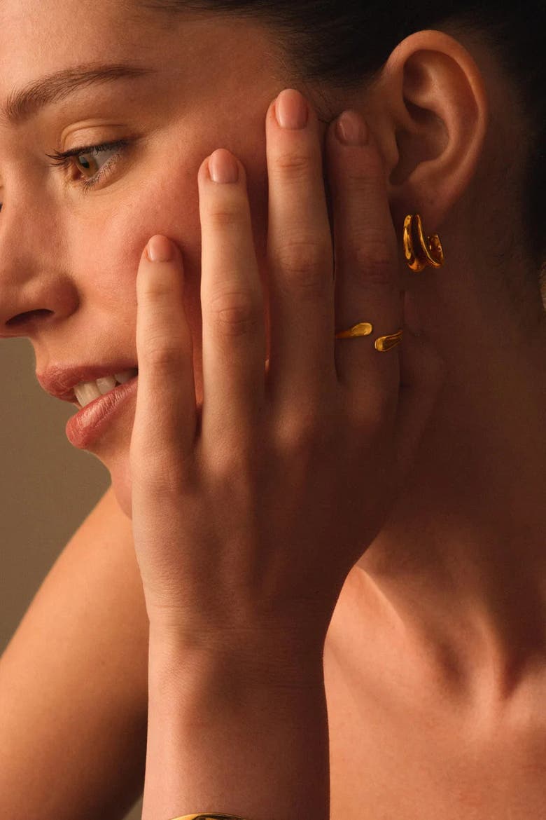 Molten Luxe Waterproof Gold Wrap Ring, Alternate, color, Gold