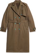 Fortela Military Olive Trench Coat