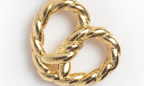Local Eclectic Pretzel Foodie Charm In Gold