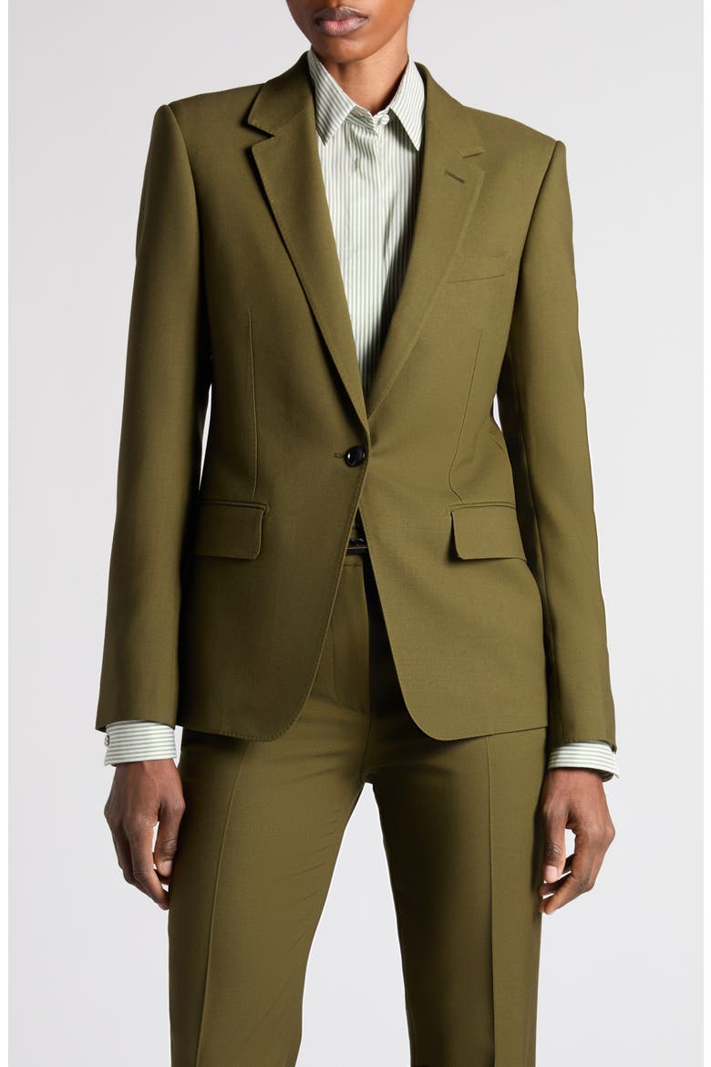 Virgin Wool Jacket, Main, color, IVY GREEN