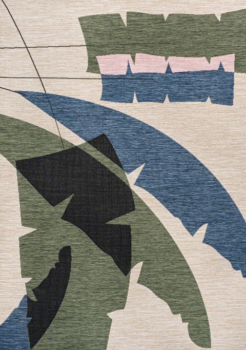 Shelby Coastal Vintage Abstract Palm Leaf Indoor/Outdoor Area Rug