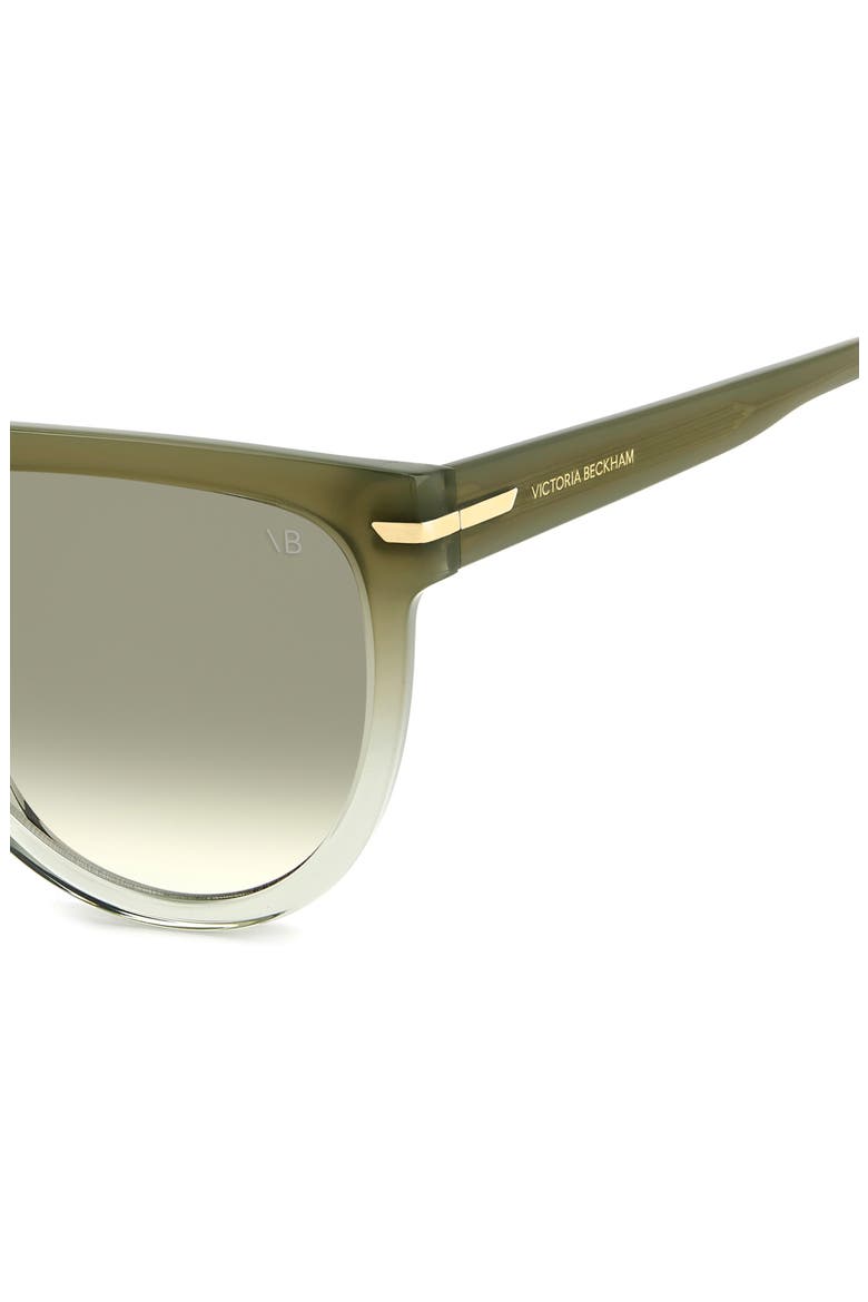 60mm Flat Top Square Sunglasses, Alternate, color, OLIVE/ GREEN SHADED