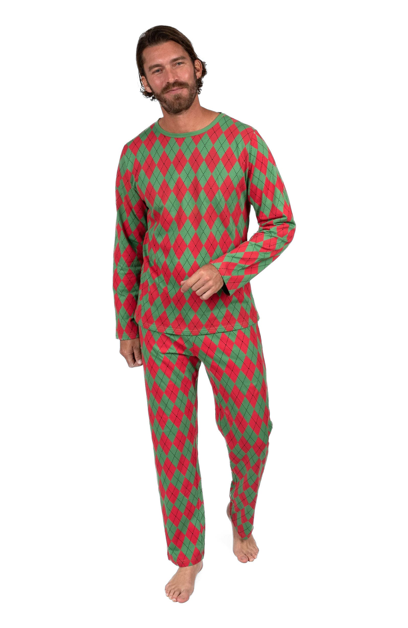 selected Argyle Red & Green