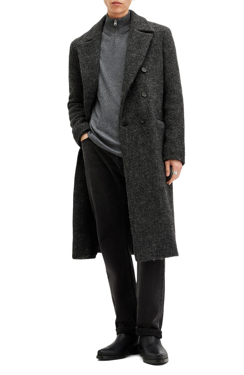 AllSaints Kilburn Funnel Neck Wool Blend Quarter Zip Sweater, Alternate, color, Carter Grey