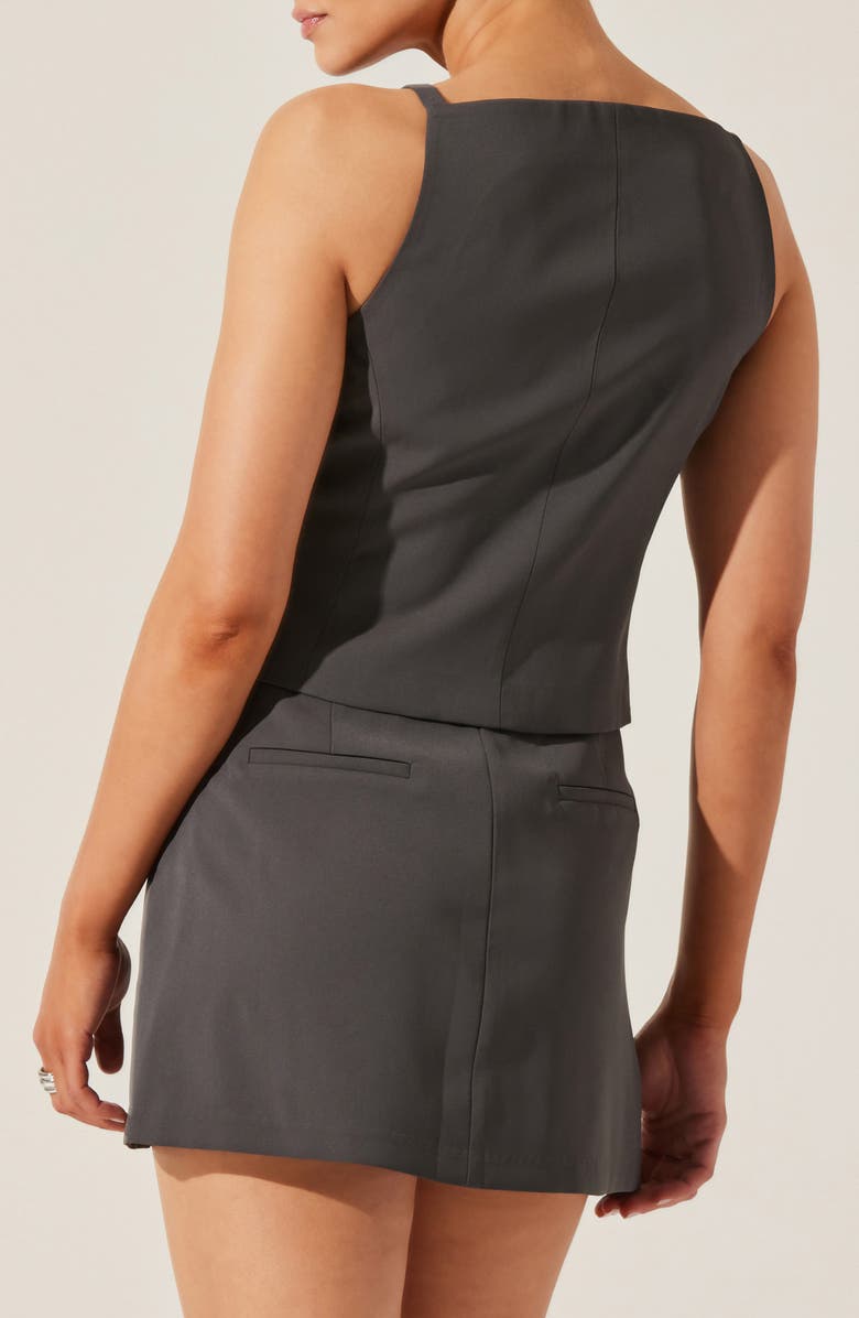 ASTR the Label Button-Up Vest, Alternate, color, Charcoal