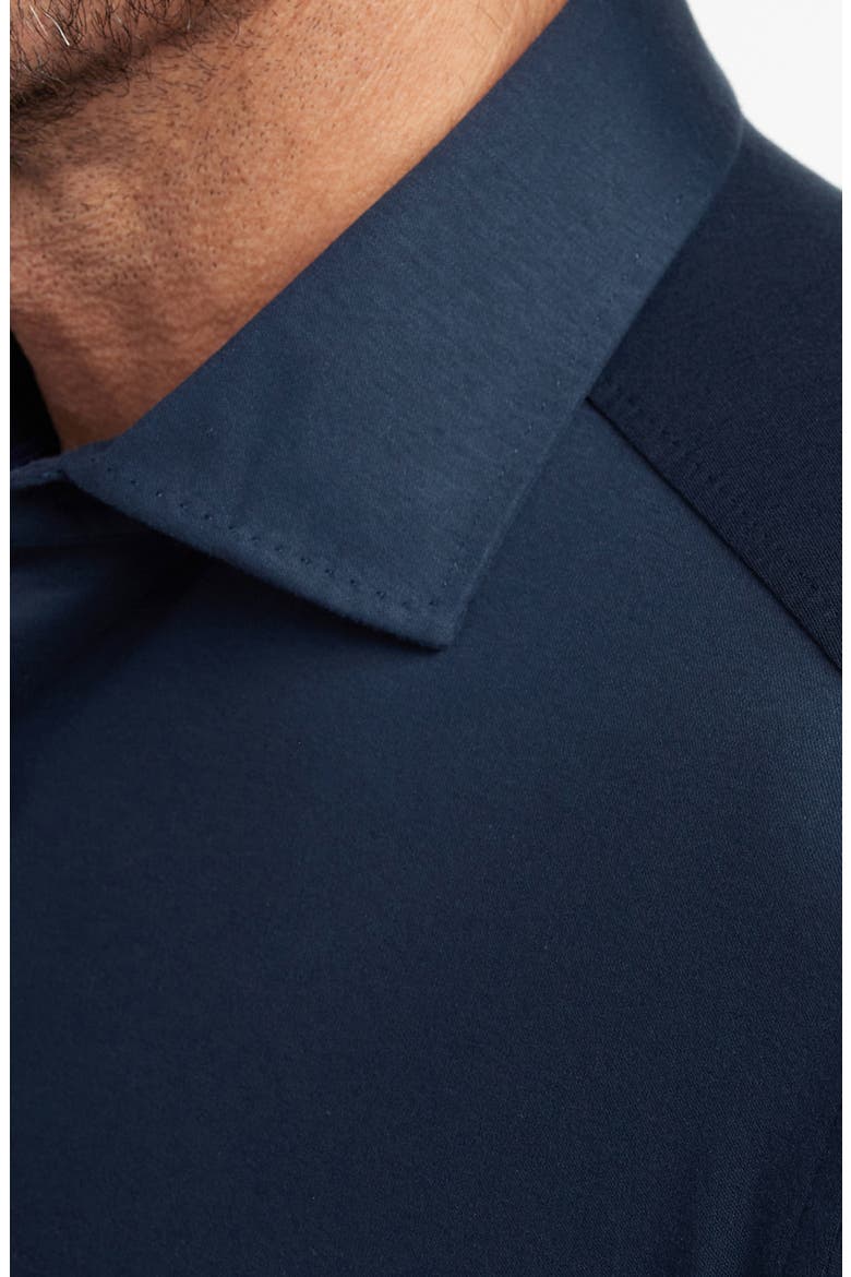 Cotton Knit Sport Shirt, Alternate, color, NAVY