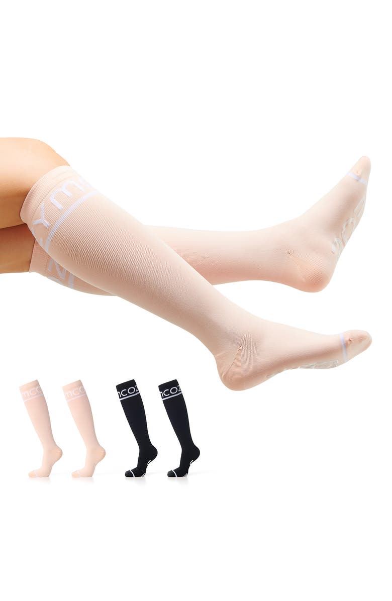 Momcozy Assorted 2-Pack Knee High Maternity Compression Socks, Alternate, color,