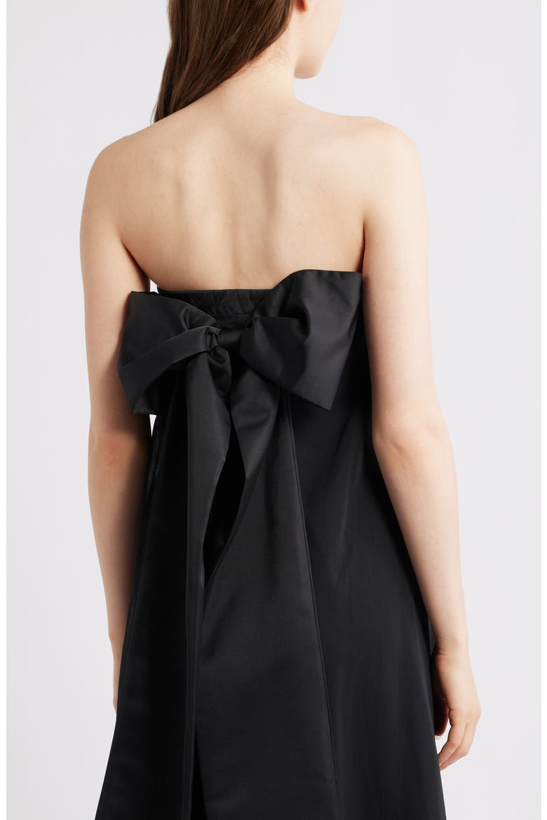 Amici Strapless Bow Back Maxi Dress, Alternate, color, BLACK