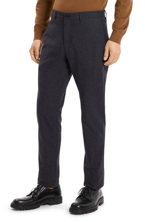 Theory Zaine Slim Fit Flat Front Trousers In Black