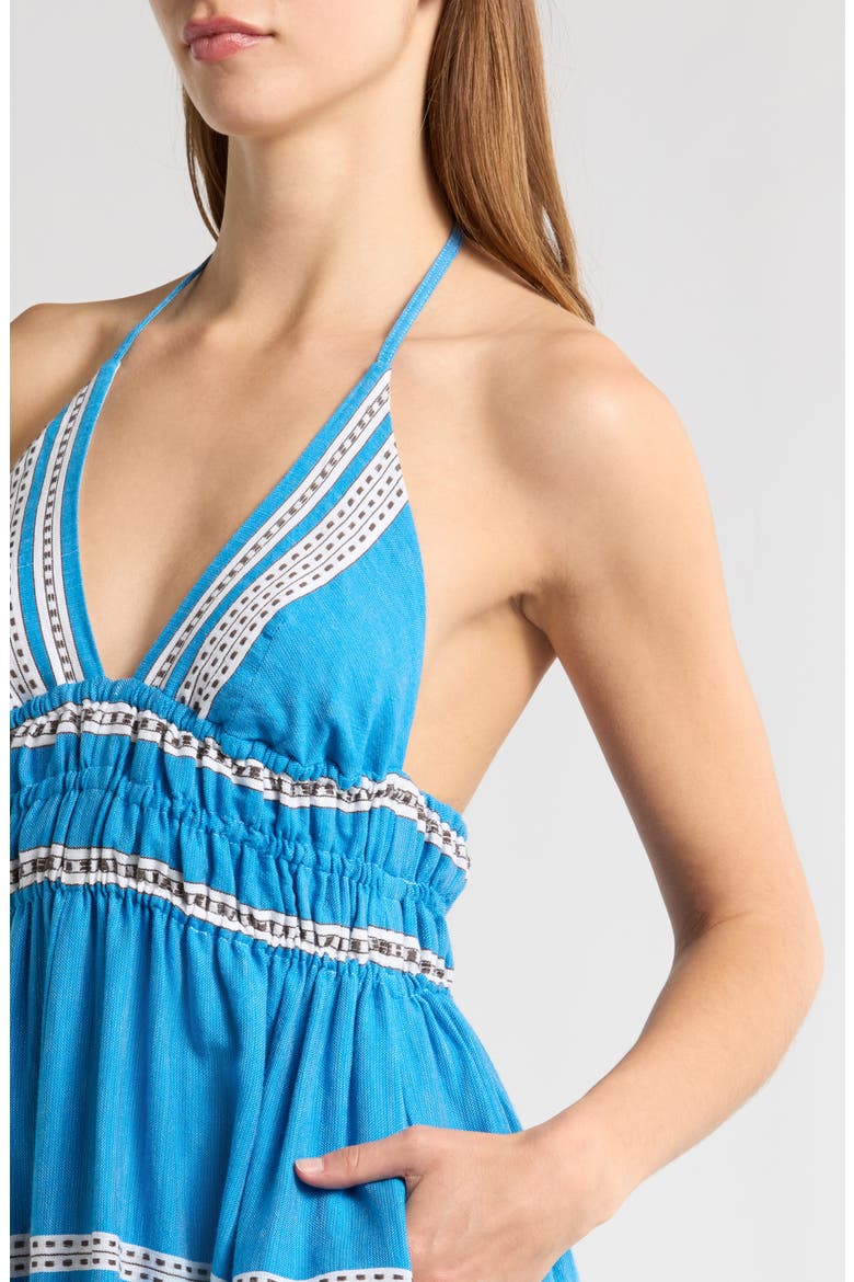 Gete Hand Woven Cotton Cover-Up Dress, Alternate, color, AMIRA BALTIC