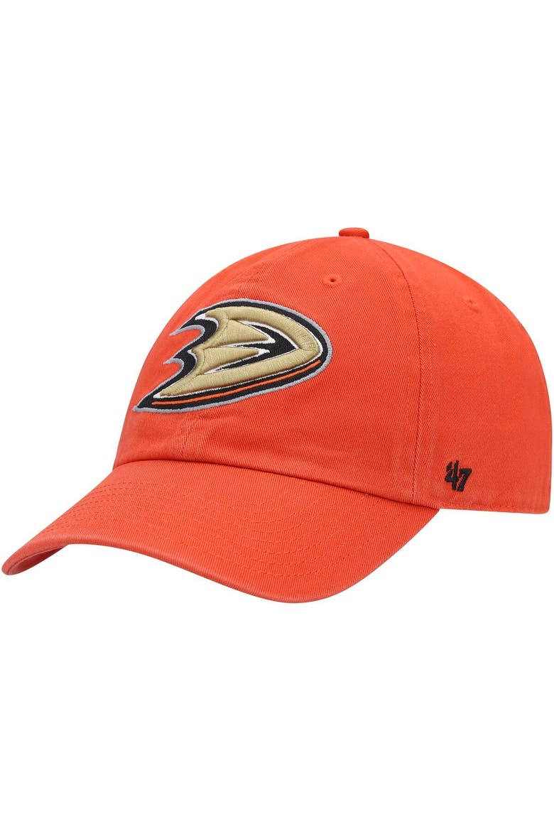 Men's '47 Orange Anaheim Ducks Clean Up Adjustable Hat, Main, color, Orange