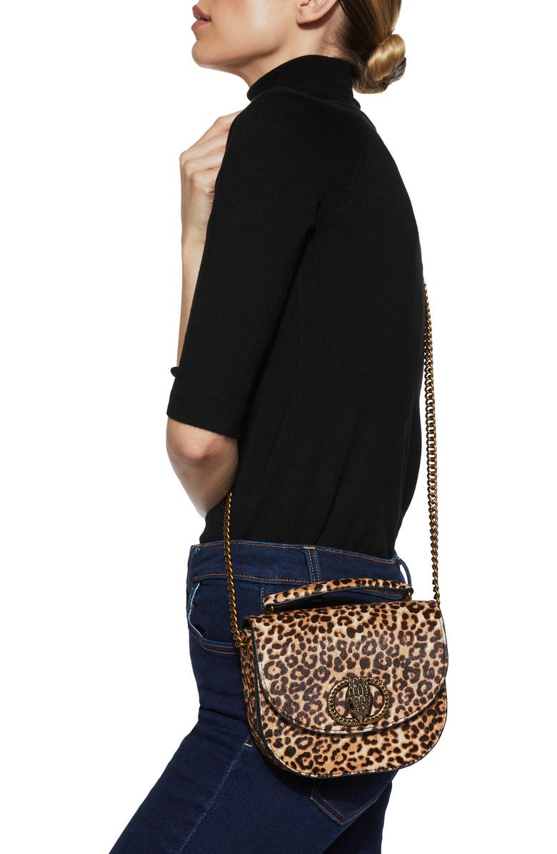 Kurt Geiger London Chelsea Genuine Calf Hair Saddle Bag, Alternate, color, Brown/Oth