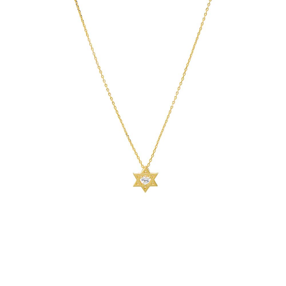BY ADINA EDEN Heart CZ Star Of David Pendant Necklace (Women) | Nordstrom