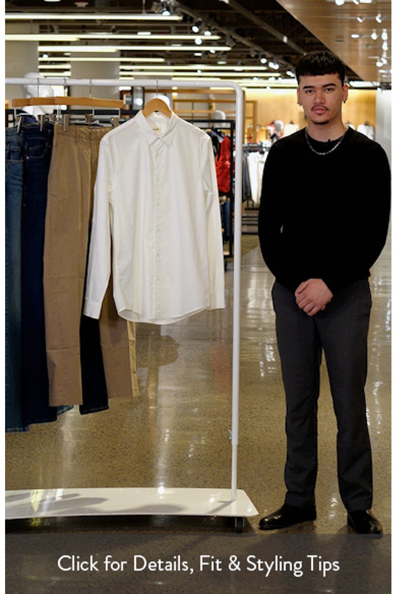 Slim Fit Stretch Cotton Button-Up Shirt video