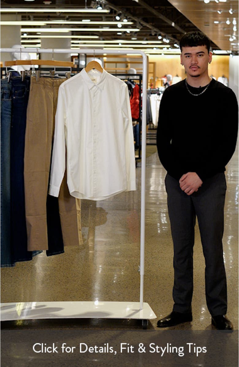 Slim Fit Stretch Cotton Button-Up Shirt, sales video thumbnail