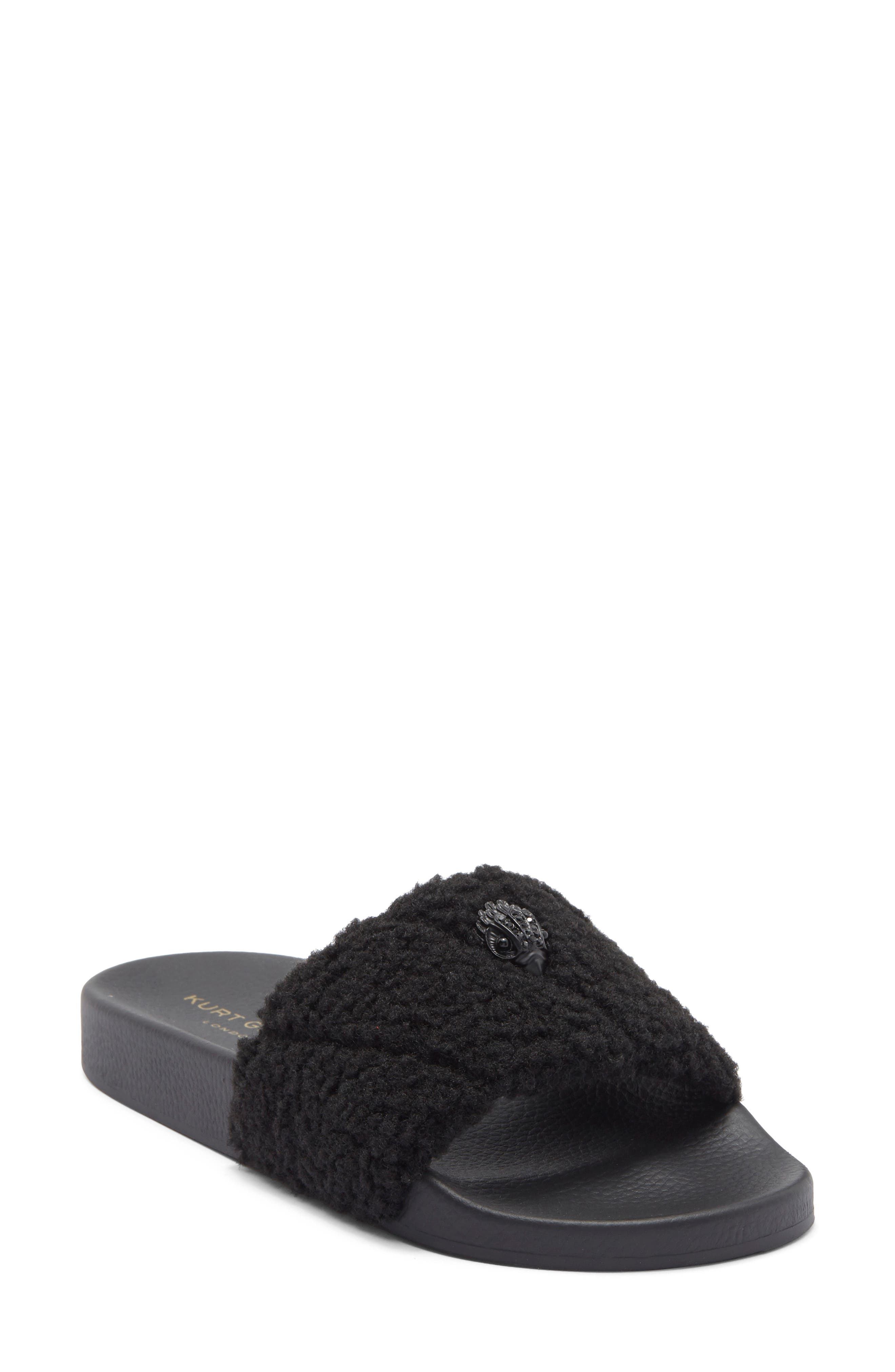 Kurt Geiger London Meena Faux Shearling Slide Sandal, Main, color, 
