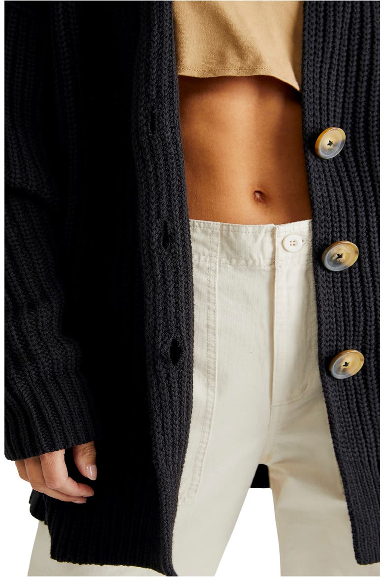 Swim Too Deep Cardigan, Alternate, color, BLACK
